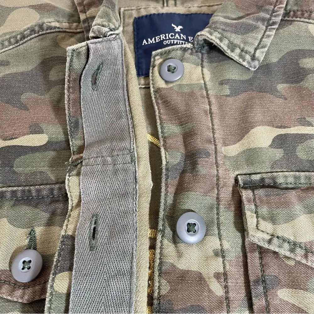 American Eagle Military Camo NAH Jacket 100% Cotton Size XS - Image 6