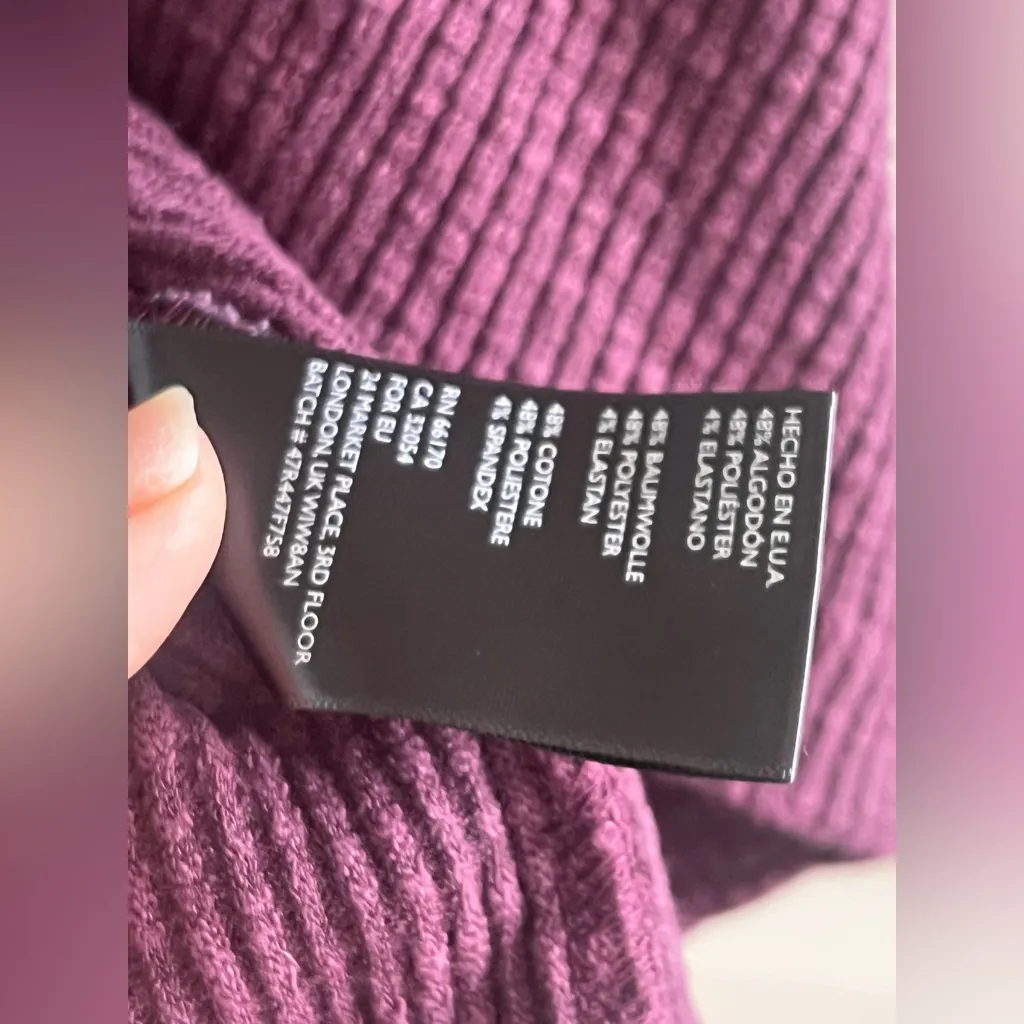 Free People Beach World Traveler Split Back Ribbed Pullover In Plum - Image 10