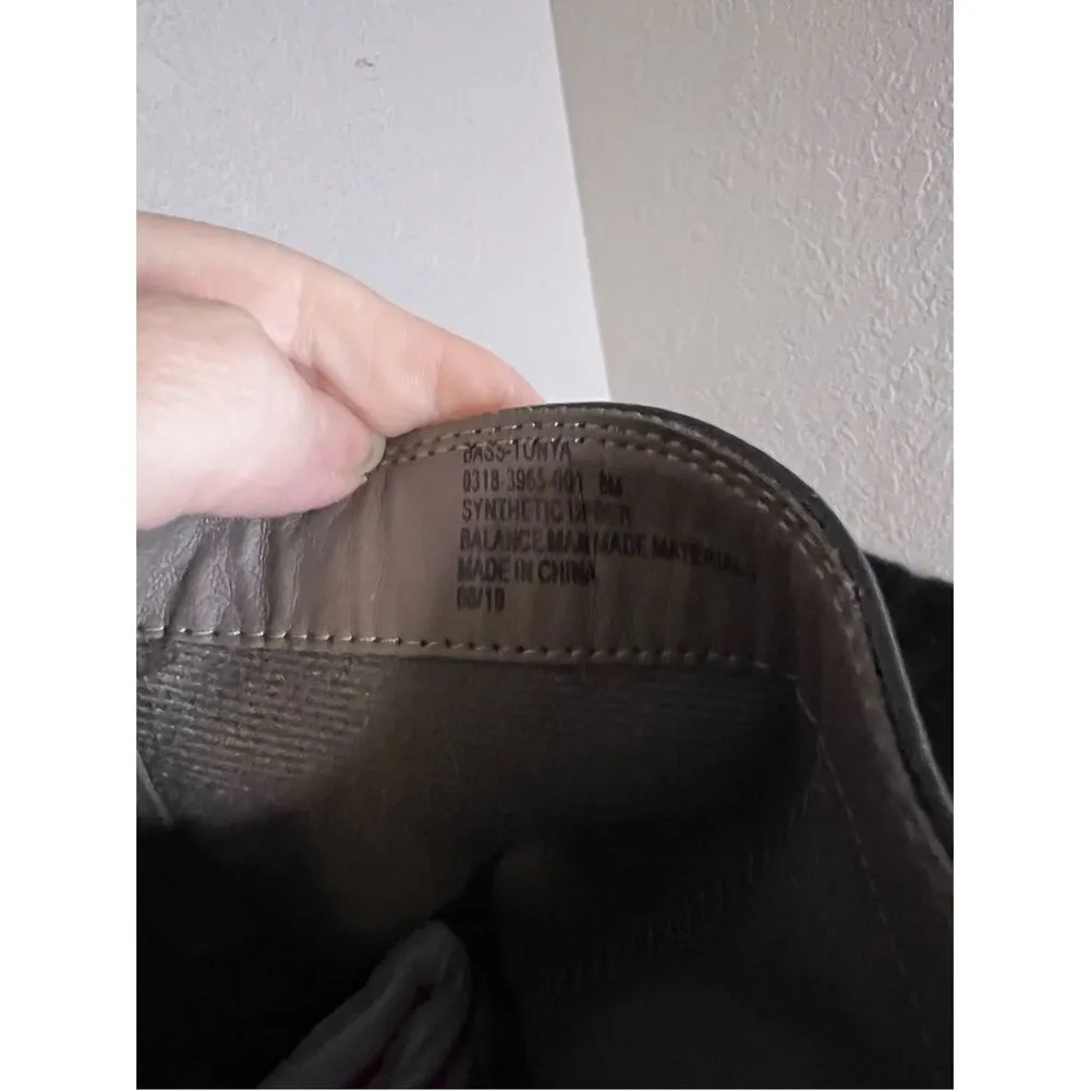 Bass black tall riding moto boots equestrian Tonya 8 - Image 6