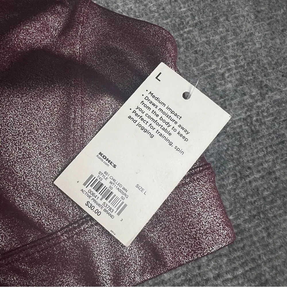 Tek Gear Women's  Workout Athletic Sporty Zip Front  Racerback Sports Bra Sz L - Image 14