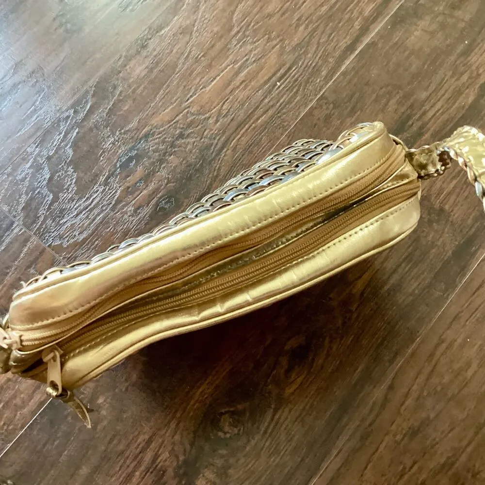 Gold Woven Evening Purse - Image 8