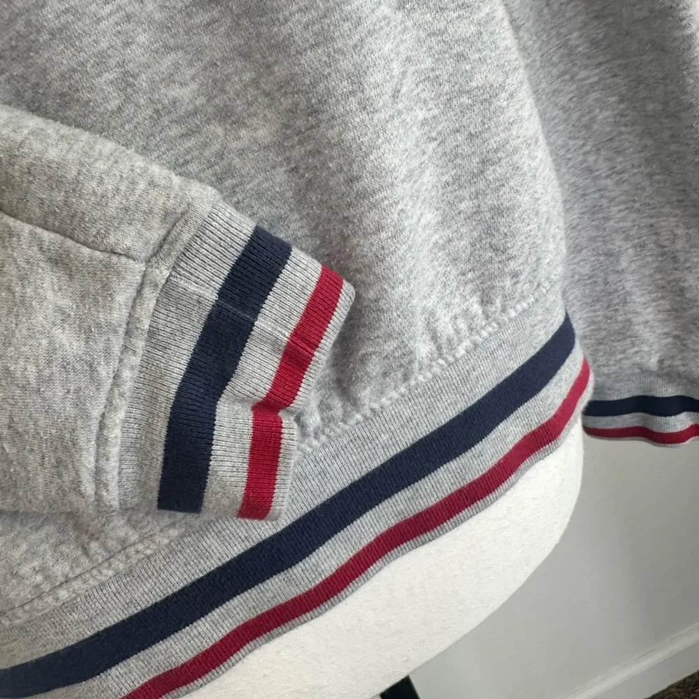 Champion Gray Zip-Up Hoodie with Navy Accents - Image 2