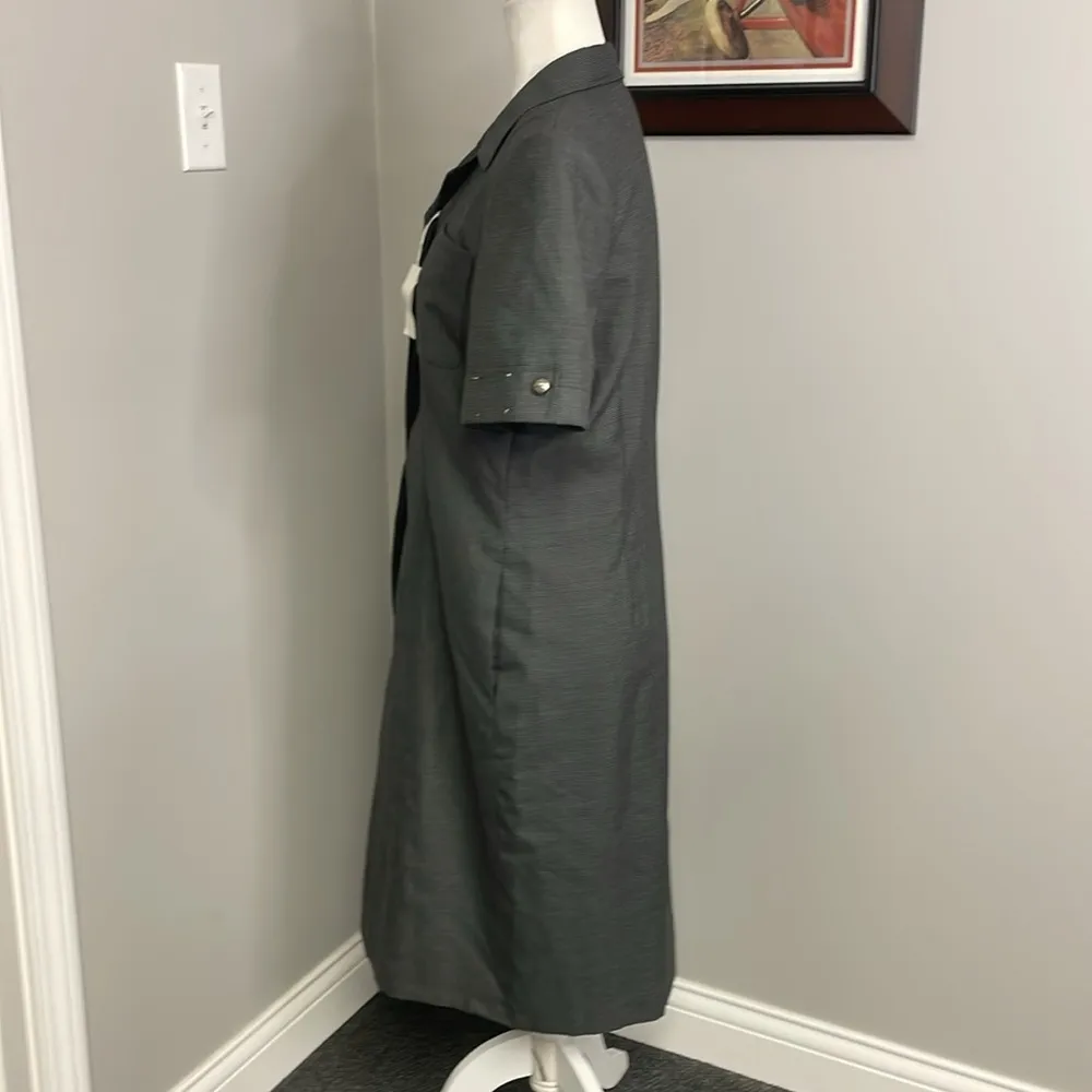 Delta Airlines Womens Uniform Dress Size 8P Petite Short Short Sleeve Gray - Image 5