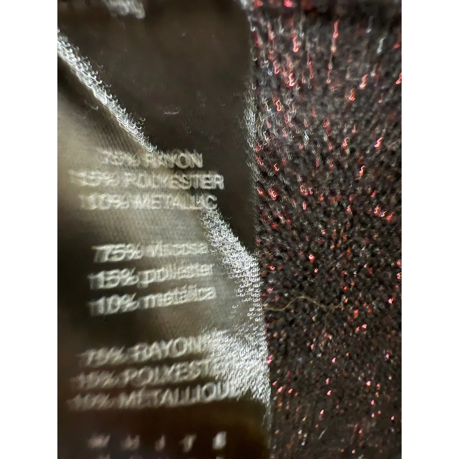 White House Black Market Metallic Striped Long Sleeve Tunic Sweater Size Small - Image 7