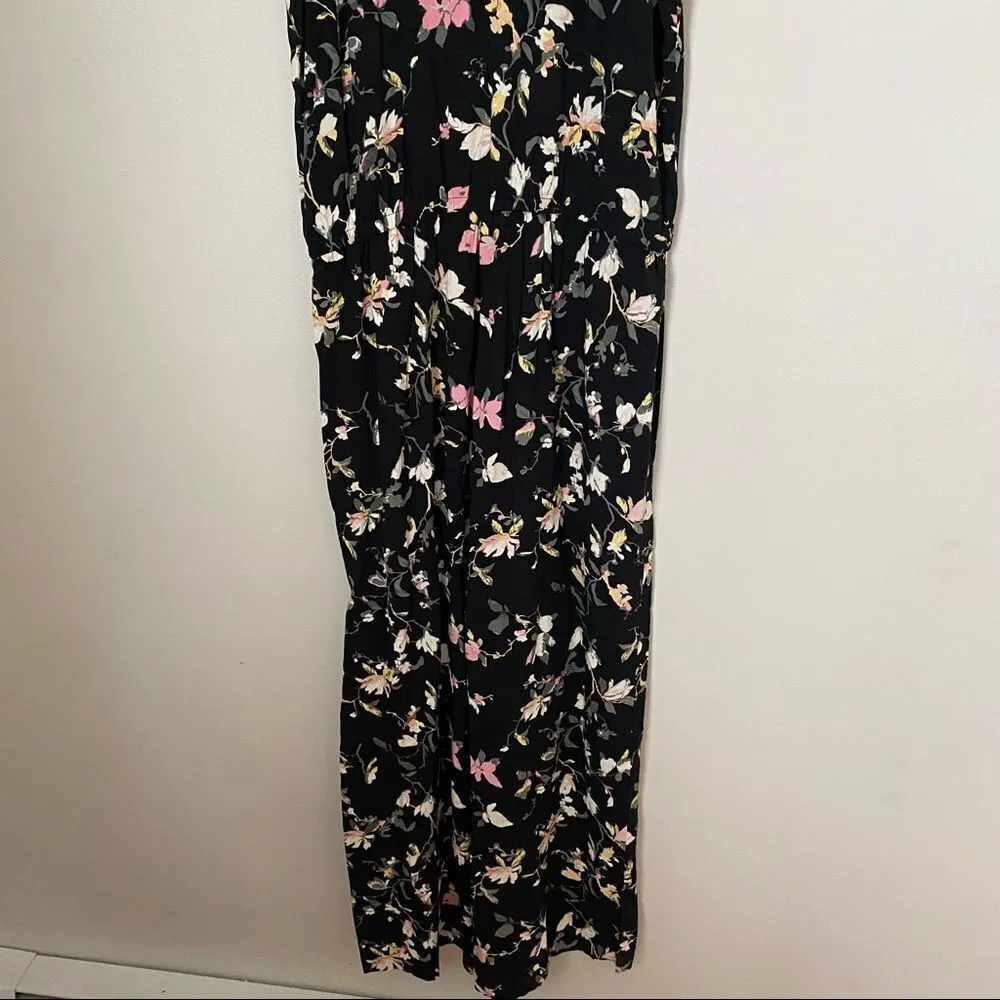 Vero Moda Jumpsuit Simply Easy Floral Pattern Culotte Cropped Casual Black Cute - Image 4