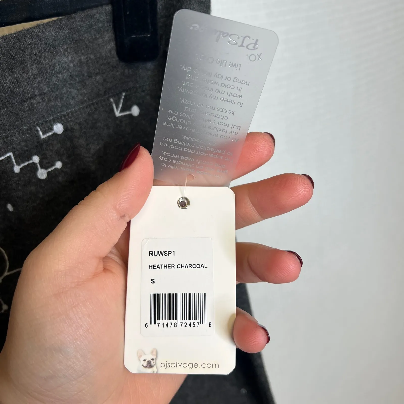 PJ Salvage Zodiac Constellation Jogger Pants Heather Charcoal Size Small Gray - Image 5