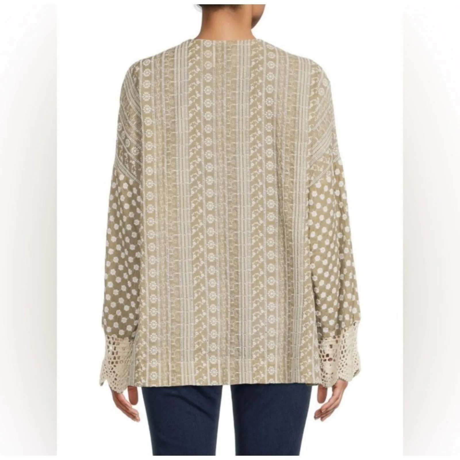 NWT Area‎ Stars Luna Eyelet Embroidered Crochet V - Image 2