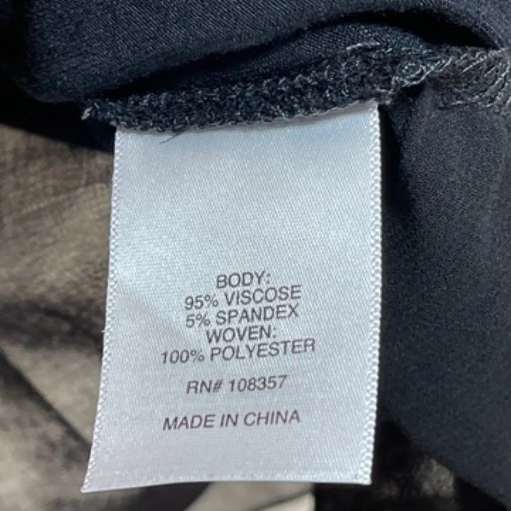 a.n.a. | Black Sheer Panel Long Sleeve Cardigan | Large - Image 7