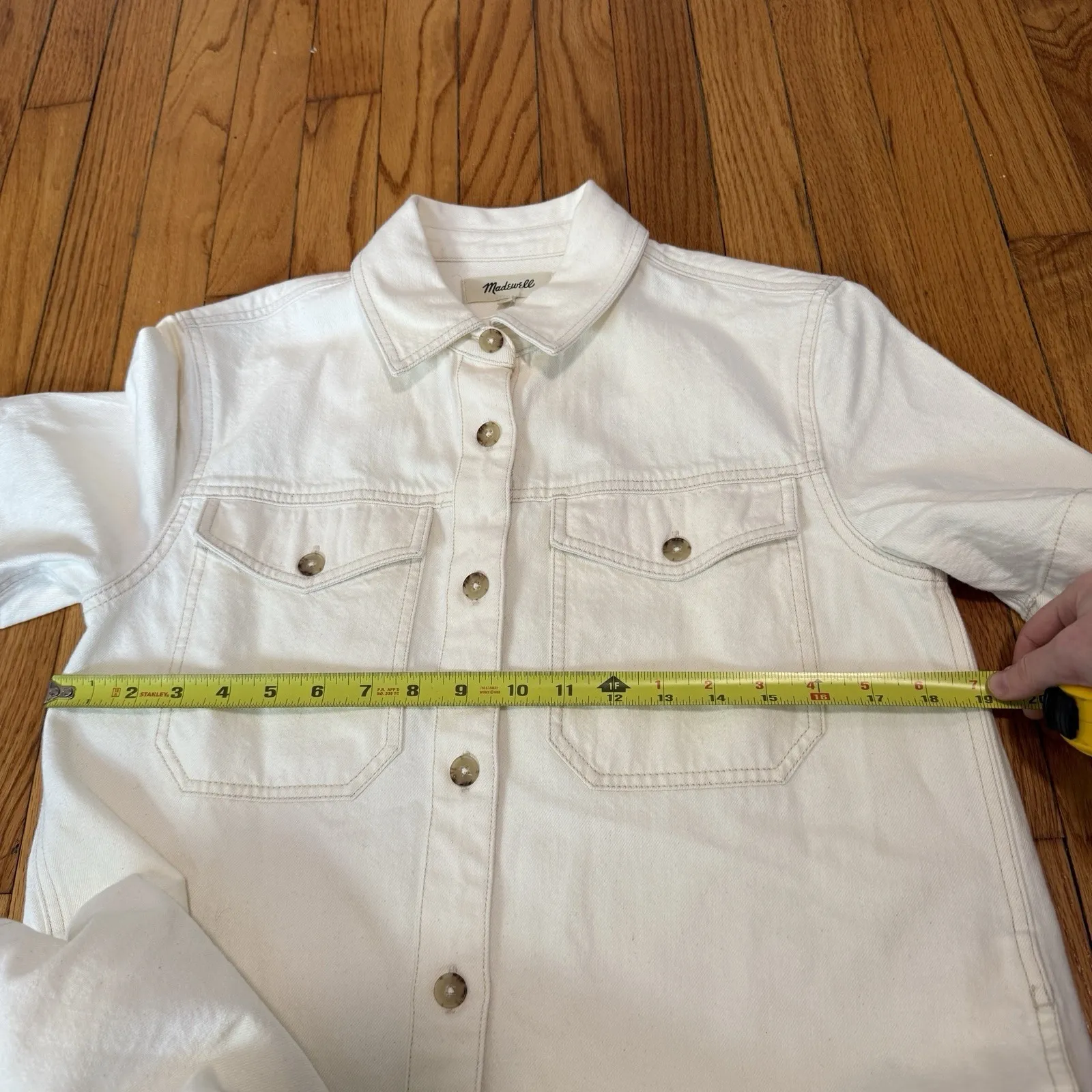 Madewell NWT Denim Boxy Shirtdress in Vintage Canvas Size Small - Image 9