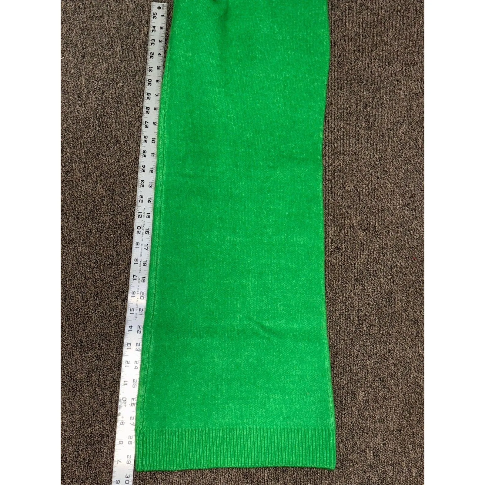 ZARA Wool Blend Green Wide Leg Knit Pants M - Image 11