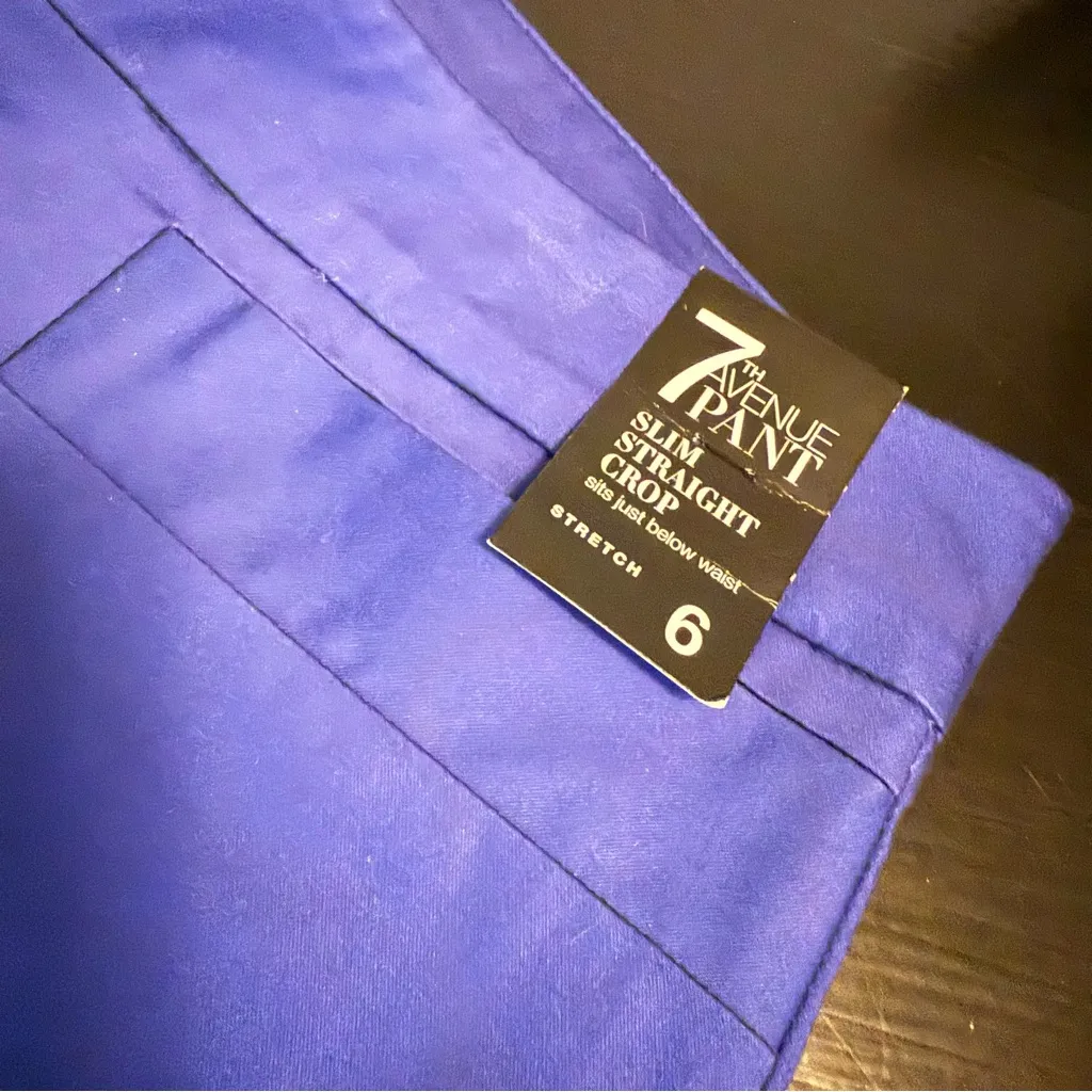 New York and Company 7th Ave Pants Slim straight crop size 6 NWT - Image 2