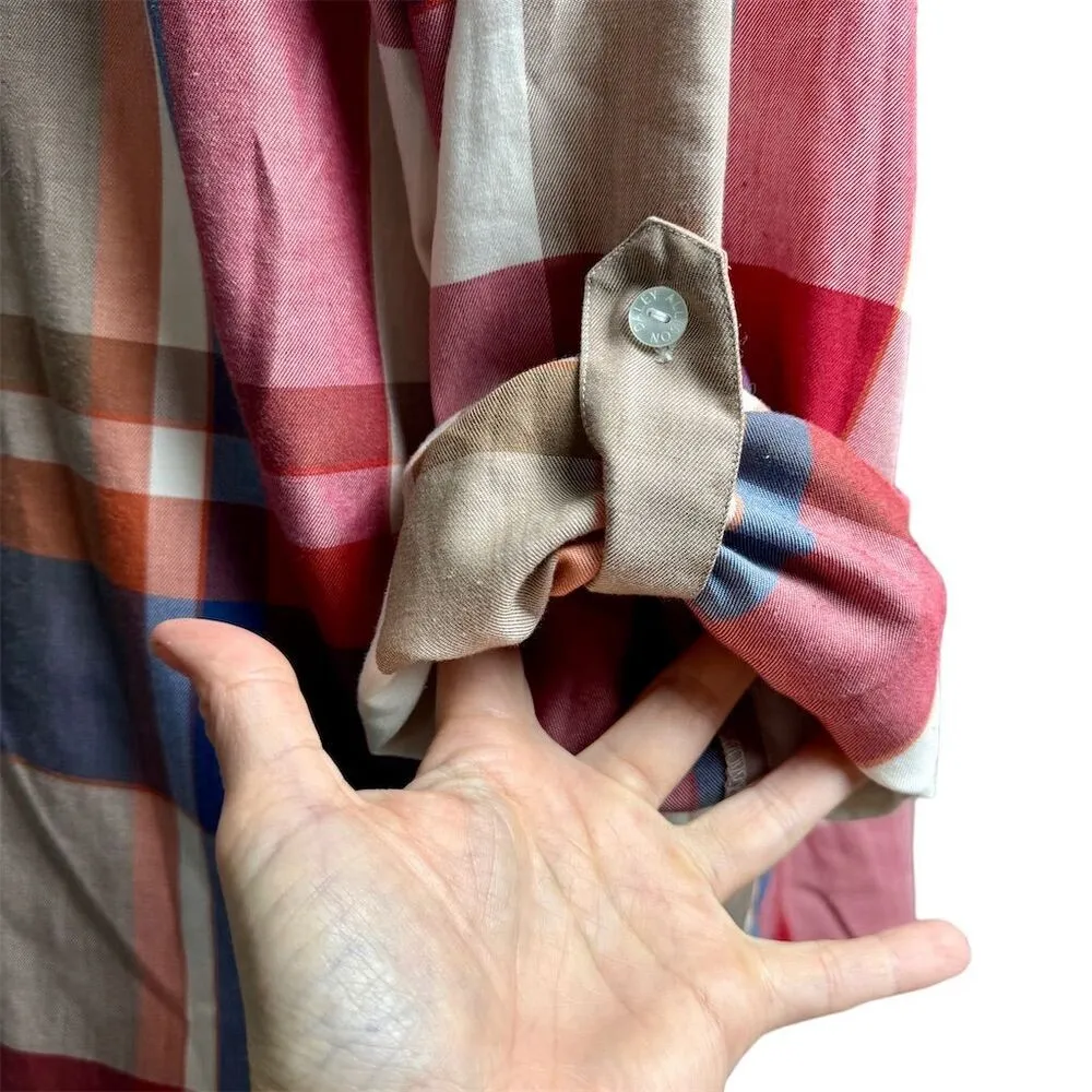 Allison Daley Women's Plaid Button-Up Shirt Size 14 Vintage 90s Style - Image 5