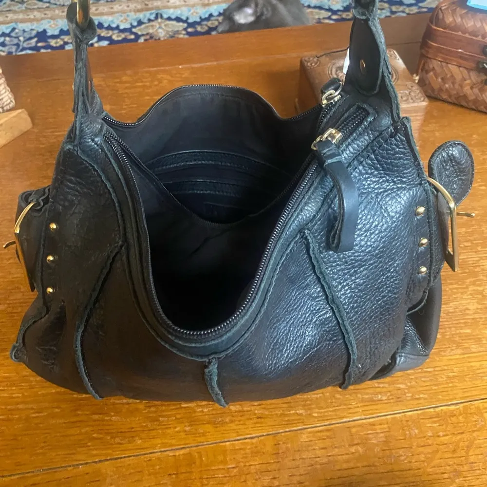 ANA A New Approach Black Leather Hobo  Womens Purse - Image 4
