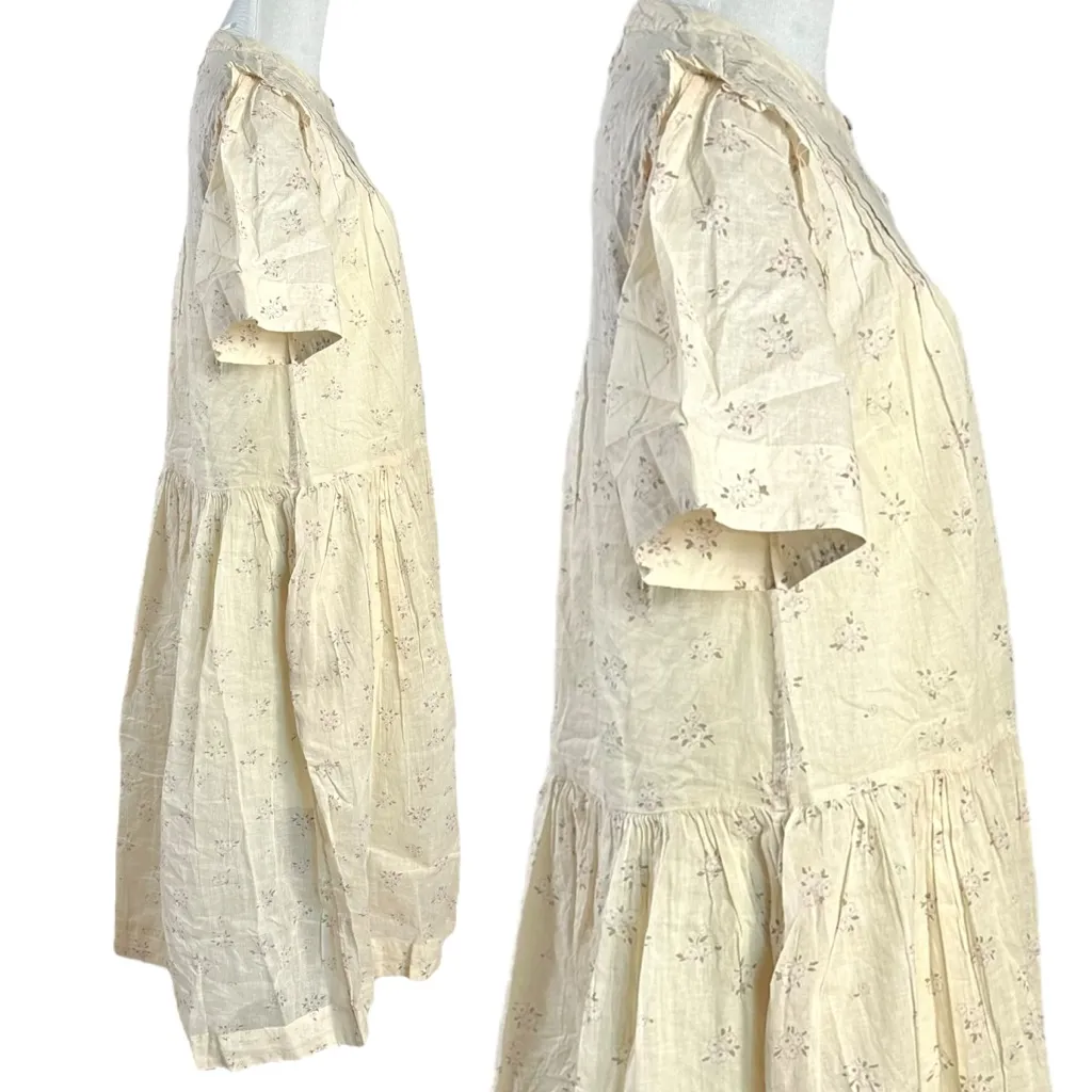 Free People Dainty Ethereal Cottage Bella Mae Midi Dress Vanilla Floral Medium - Image 6