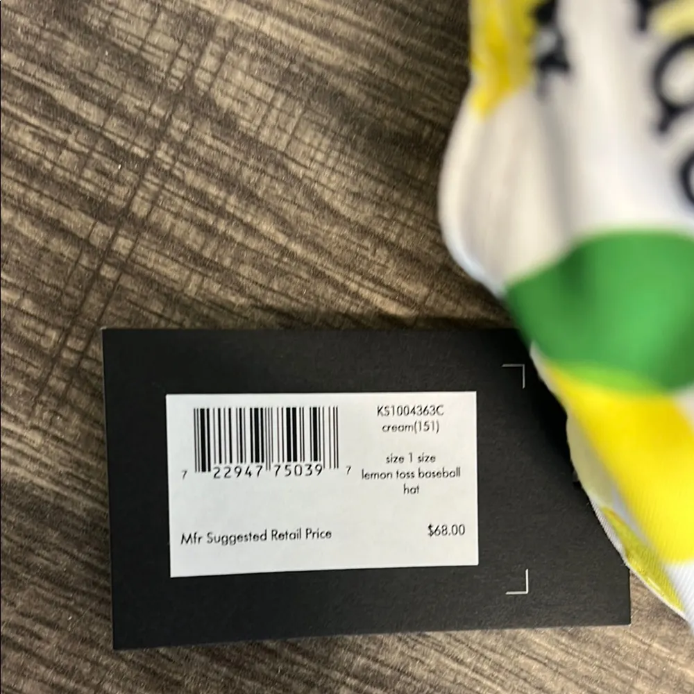 Kate Spade ♠️ | Cream Lemon Toss Baseball Hat 🍋 - Image 3