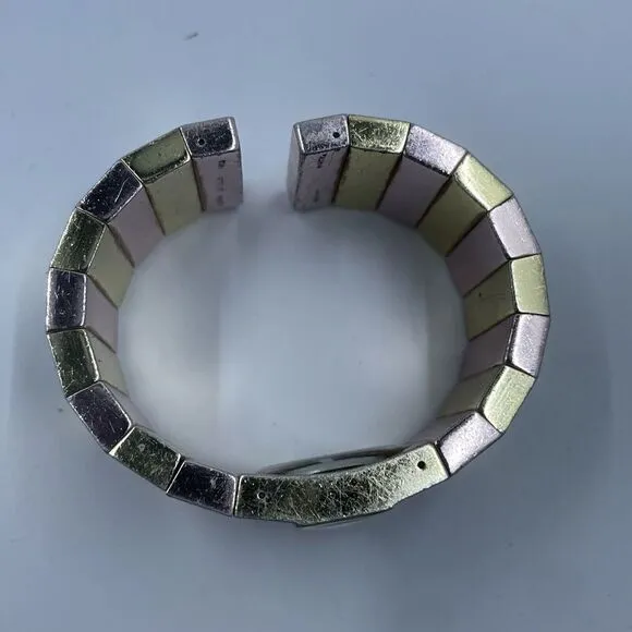 MEDANA LEVER PINK & GOLD‎ LADIES BANGLE WATCH 1960'S Hand Winding 17 Jewels - Image 4