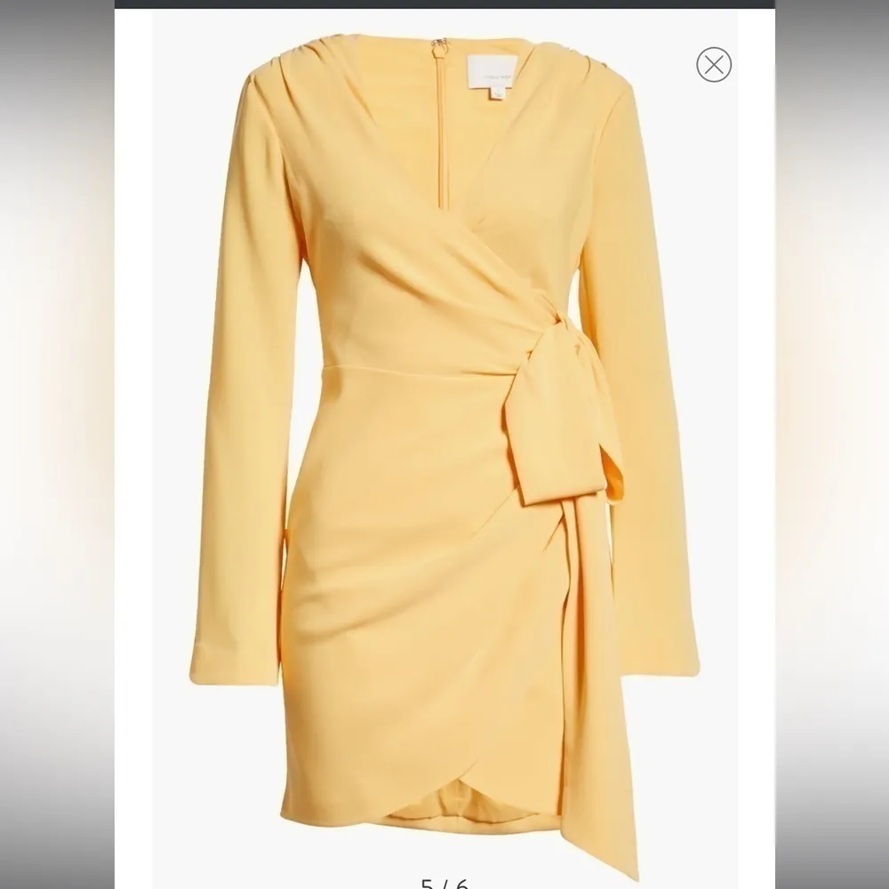 Cinq a Sept, Sierra Wrap Front Long Sleeve Minidress
CINQ À SEPT size 0 Yellow - Image 5