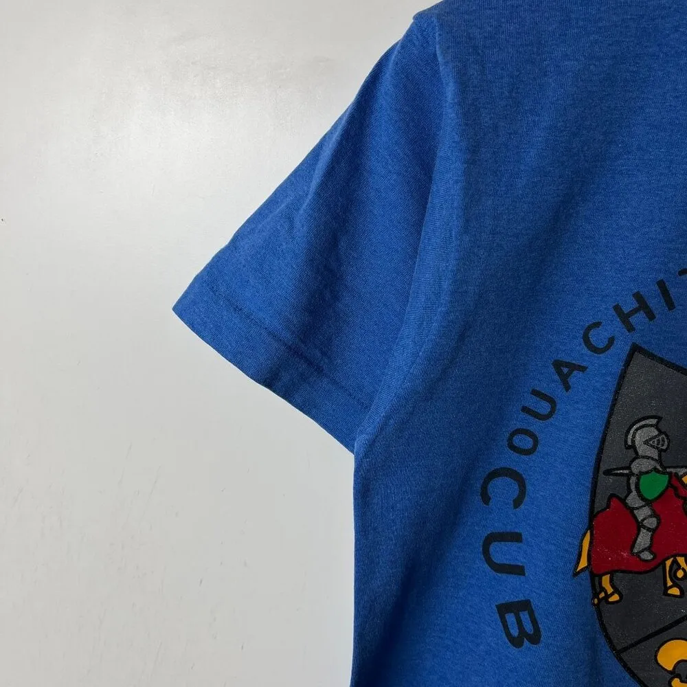 Vintage 90s Cub Day Camp T Shirt Blue Medium M USA Single Stitch Graphic Tee - Image 14