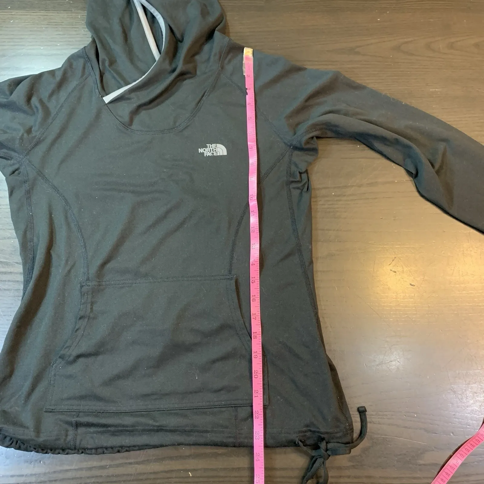 The North Face Hiking Hoodie Womens Medium Black Vapor Wick Lightweight Pullover - Image 9