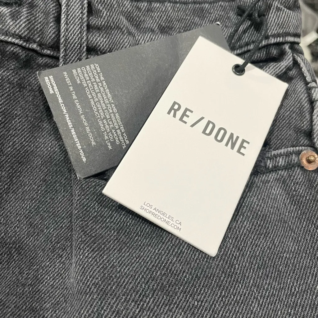 NWT RE/DONE 70’s Straight Worn Black with Rip Sz‎ 25 - Image 3