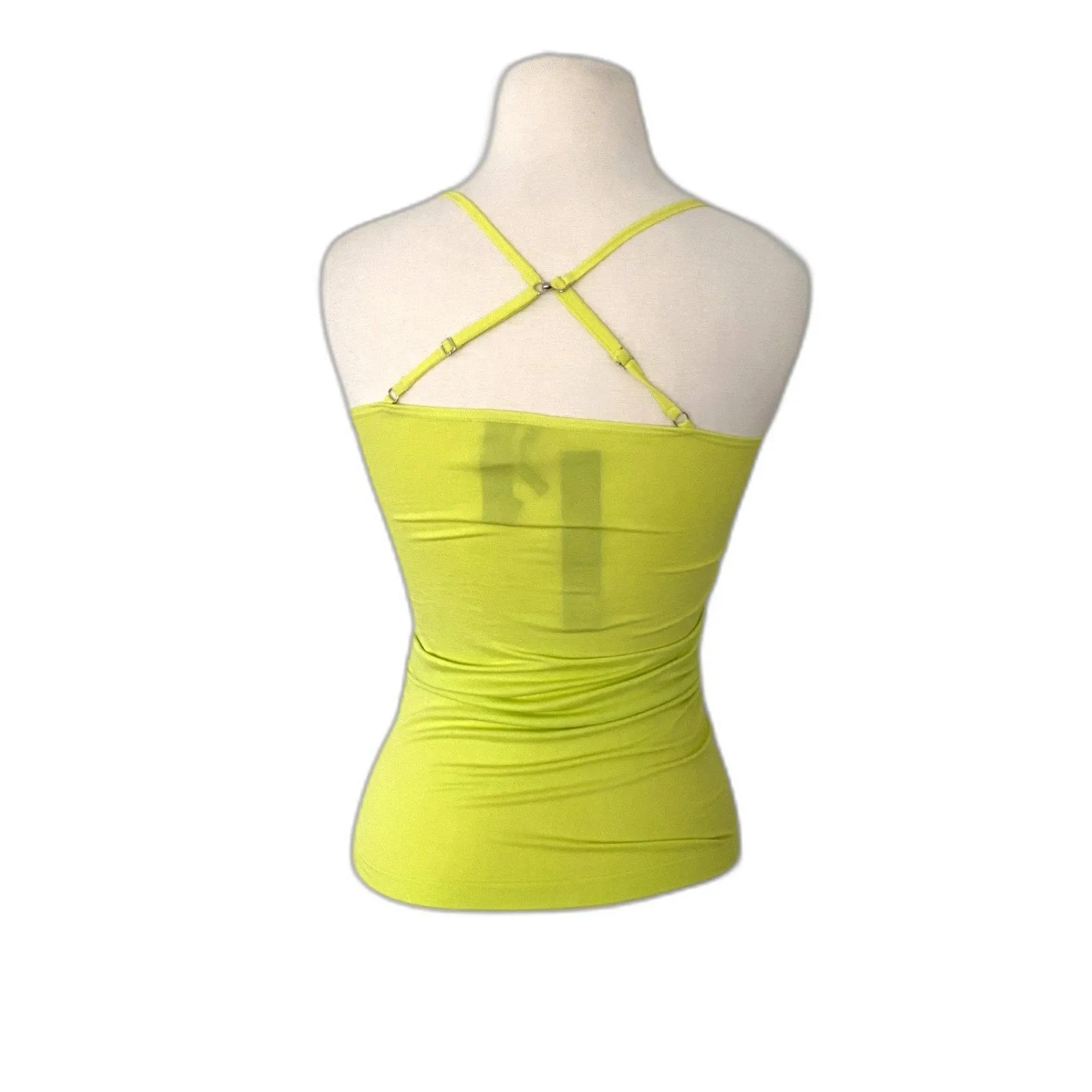 NWT La Classe Couture Lime Green Stretchy Strappy Tank Top Summer Layering M/L Size undefined - Image 2
