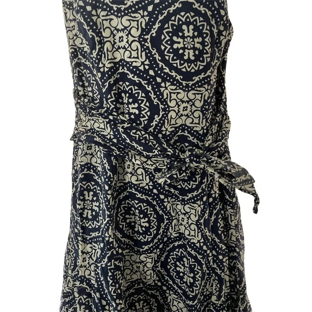 Kasper 8 Midi Tank Top Zip Back Dress Blue - Image 4