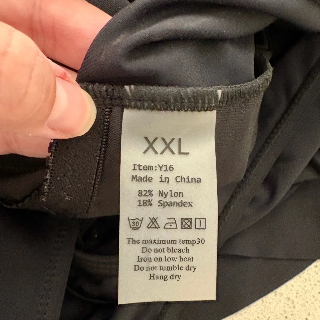 Tankini Swim Top Black Flutter Size XXL - Image 3