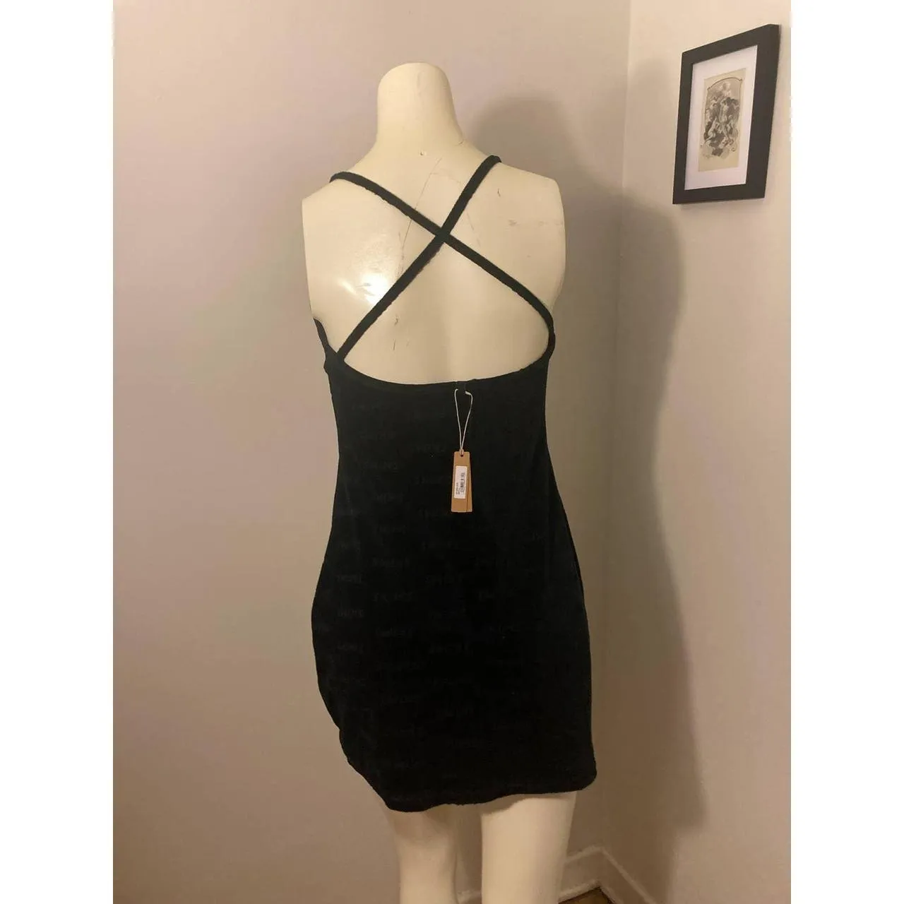 Skims Black Logo Velour Dress Mini Size L - $49 (44% Off Retail) New With Tags - From Star Skims Black Logo Velour Dress Mini Size L - $49 (44% Off Retail) New With Tags - From Star