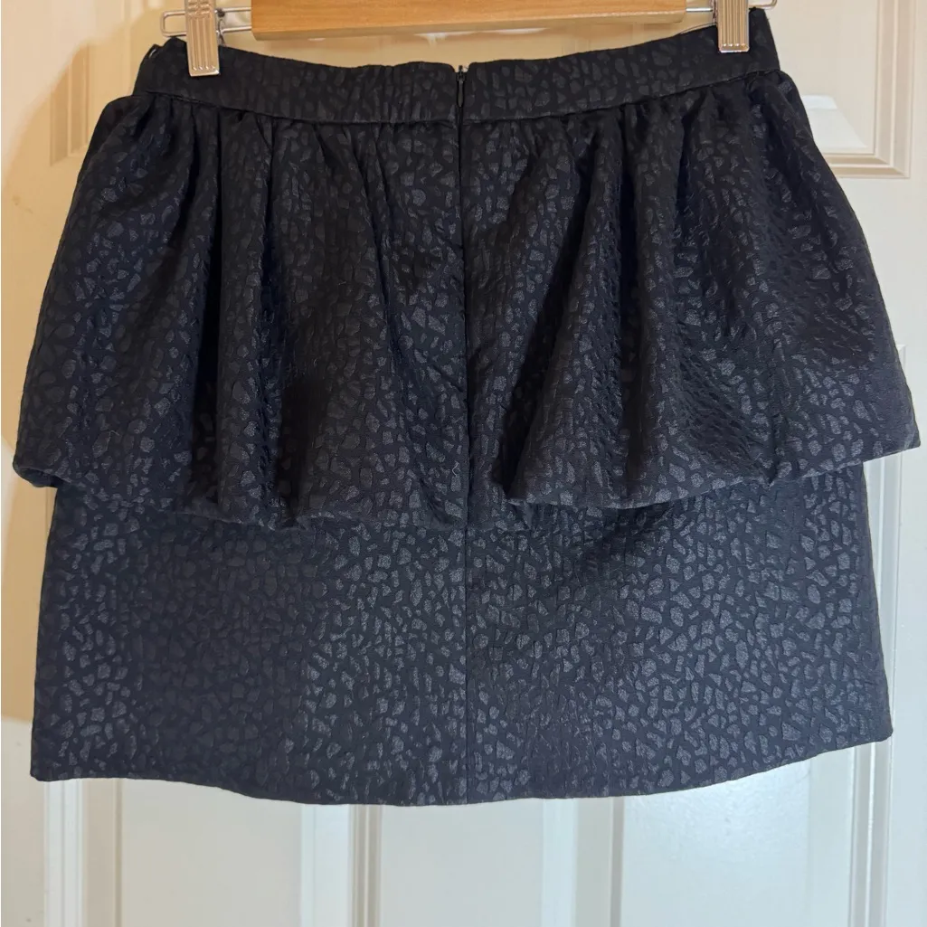 NWT ZARA‎ BLACK JACQUARD MINI SKIRT High waist Size M Waist 27 - Image 5