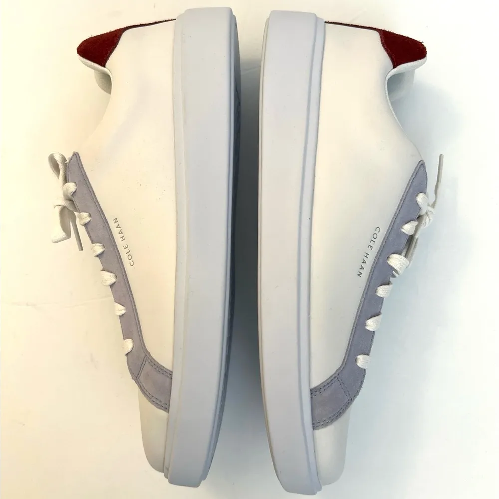 Cole Haan Grand Crosscourt Daily Ivory/Syrah Leather Fashion Sneakers Sz… - Image 6