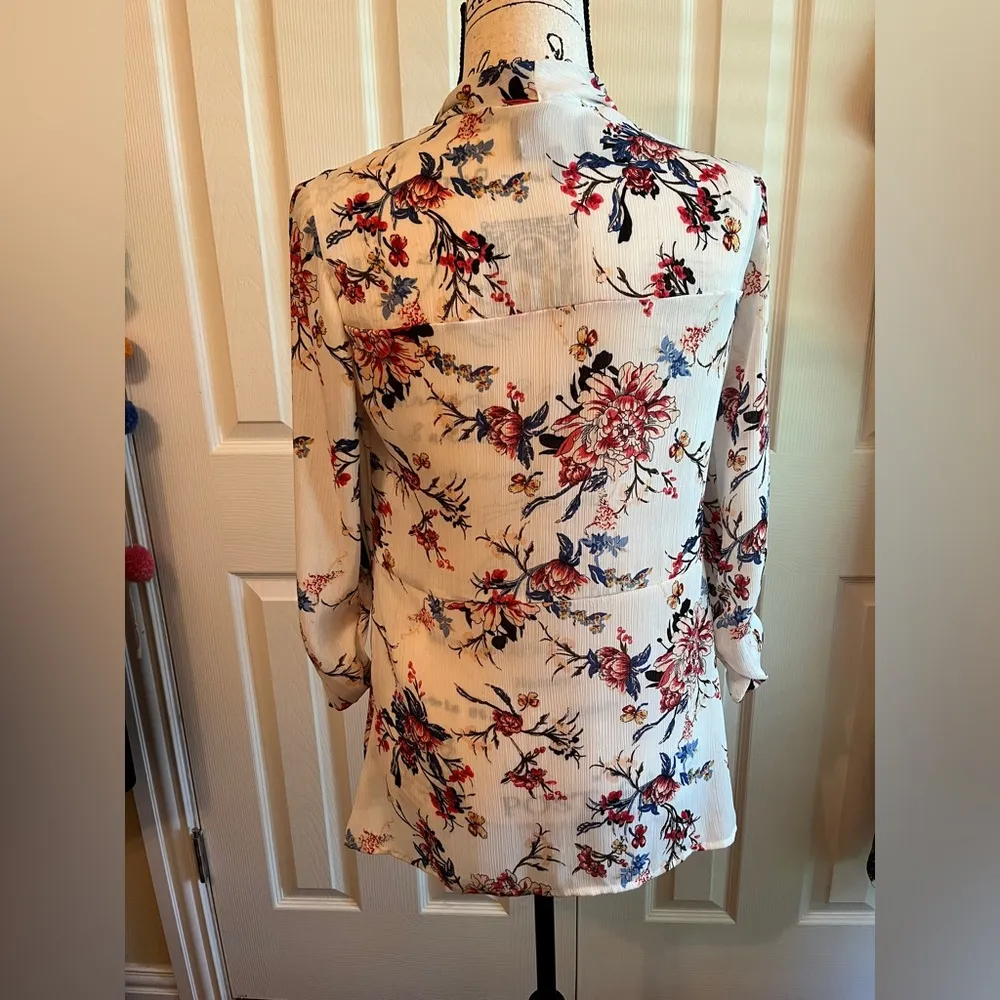 Kaii Los Angeles NWT Ivory Floral Kimono Jacket Size M White Size M - Image 3