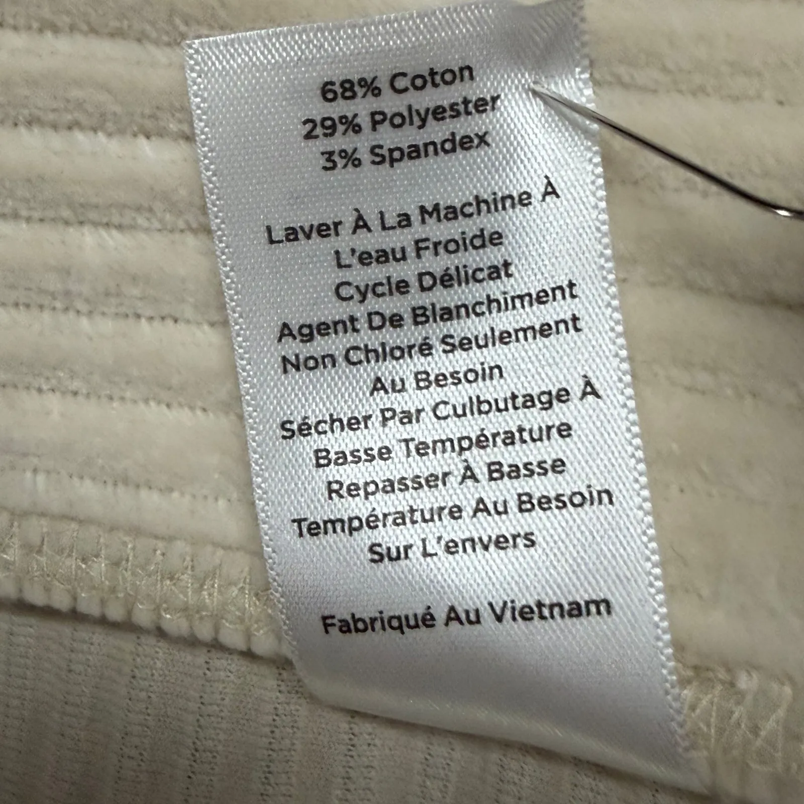 T by Talbots Sky Lounge Velour Pants XL Ivory Wide Leg Ribbed Soft Cozy Travel - Image 13