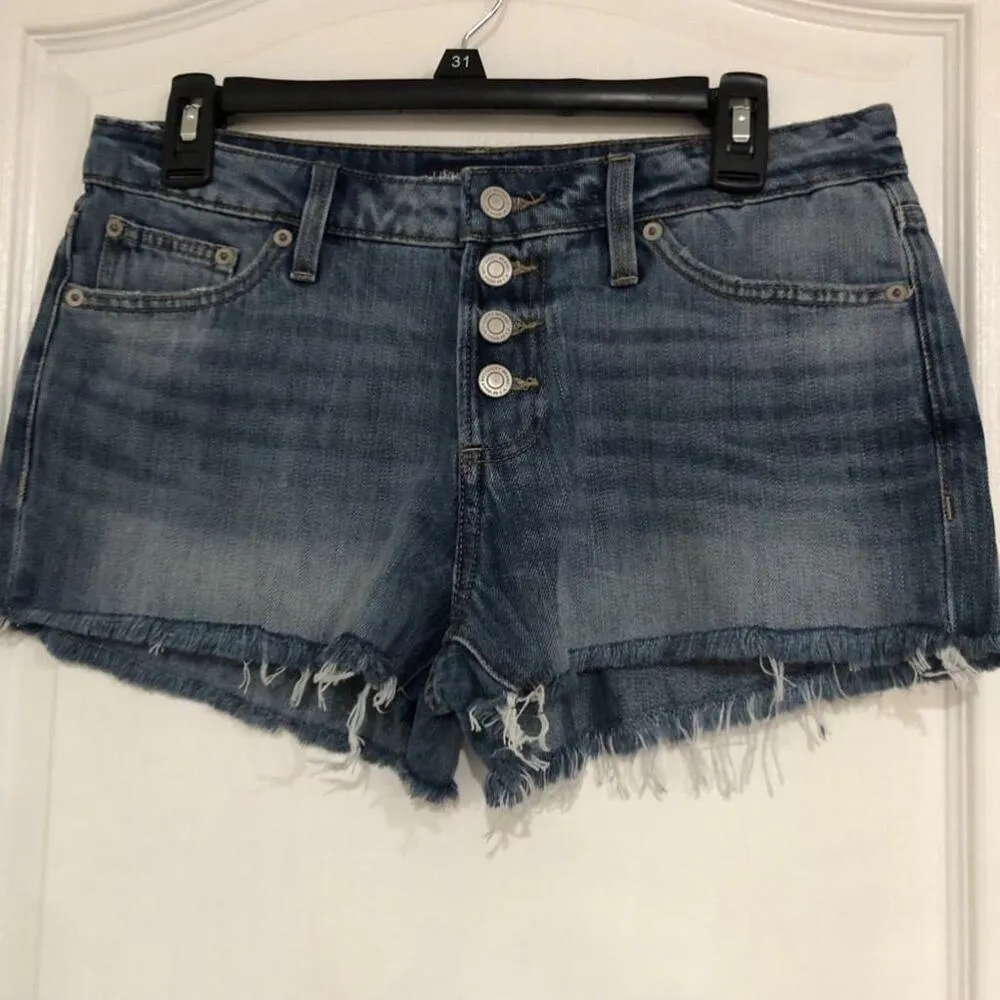 Brand New Women's Lucky‎ Brand The Cut Off Denim Shorts Size 4/27 Blue - Image 5