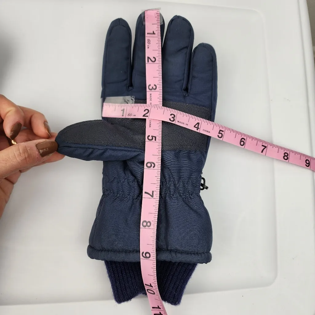 The Glove 3M Thinsulate Navy Winter Gloves Fleece Lined Adjustable Strap OS Blue - Image 5