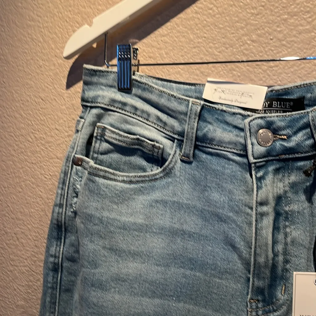 New Judy Blue Mid Rise Star Pocket Boyfriend Judy Blue Jeans 14W NWT - Image 6