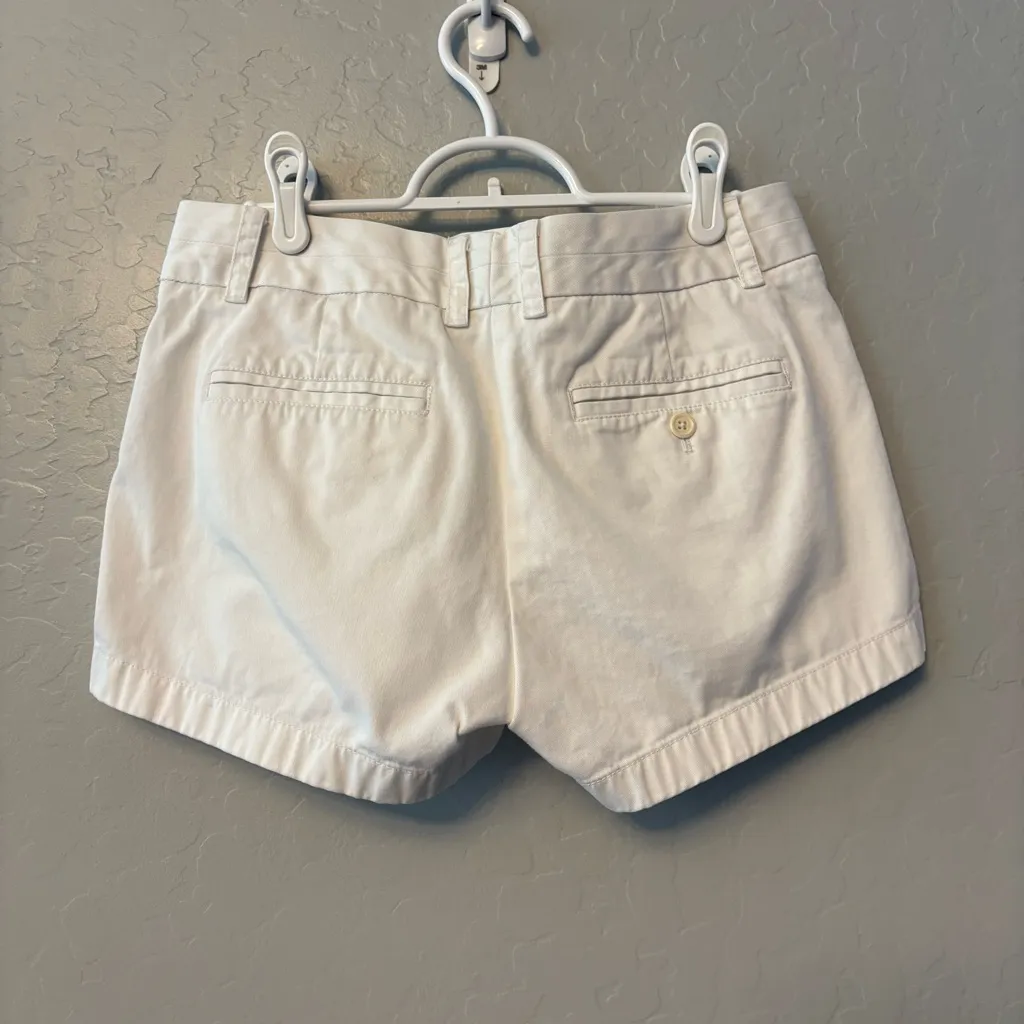 J. Crew broken in chino white 3" inch inseam shorts size 4 - Image 11