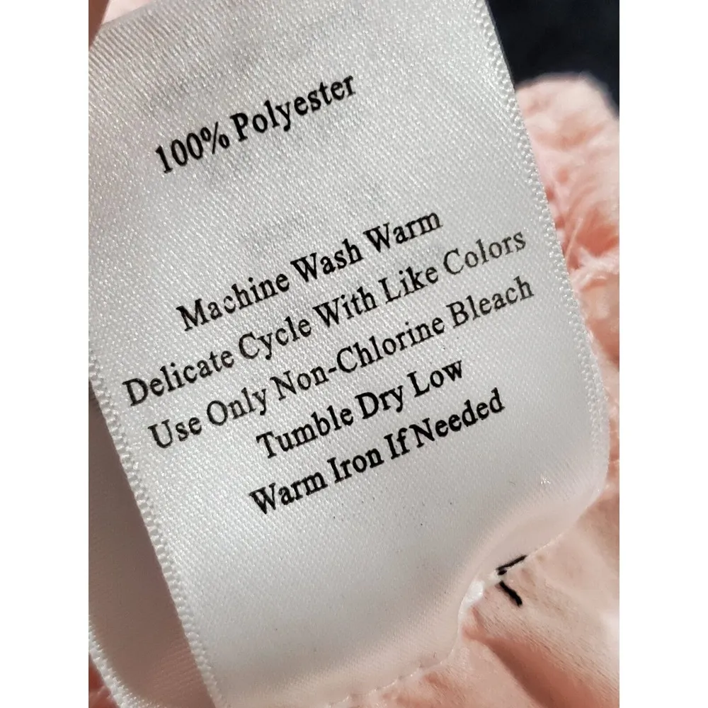 Just My Size Women's Pink Solid Polyester Round Neck Long Sleeve Top Blouse 2X - Image 10