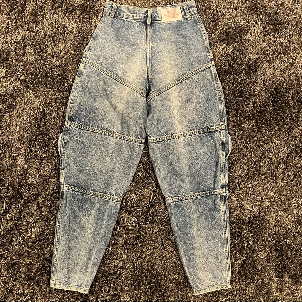🍒VINTAE GUESS 1980s HIGH WAISTED MULTI PANEL JEANS SIZE SIZE 26🍒 - Image 2