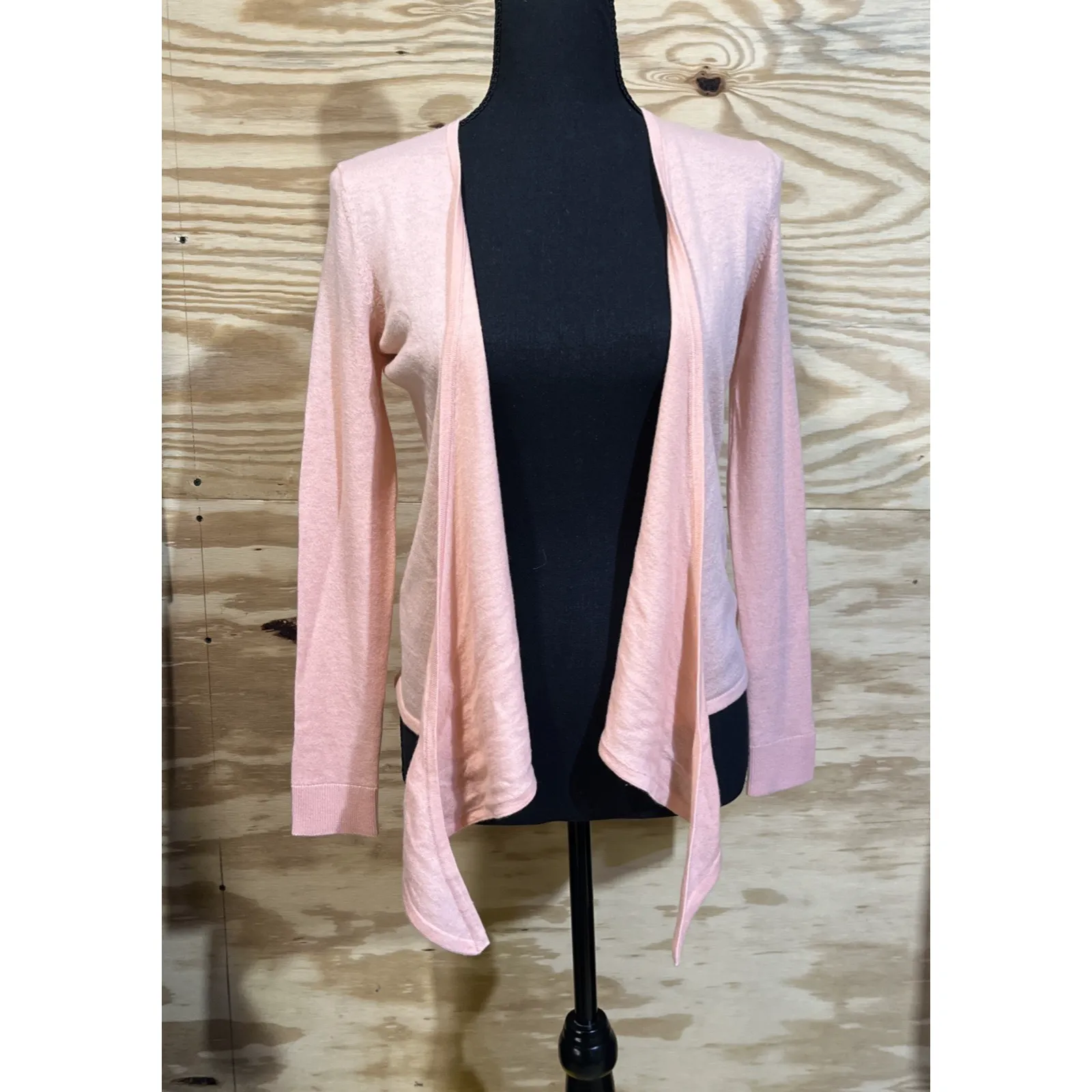 Garnet Hill Cashmere Tie-front Wrap Cardigan Peach Size XS Parisian Capsule - Image 6