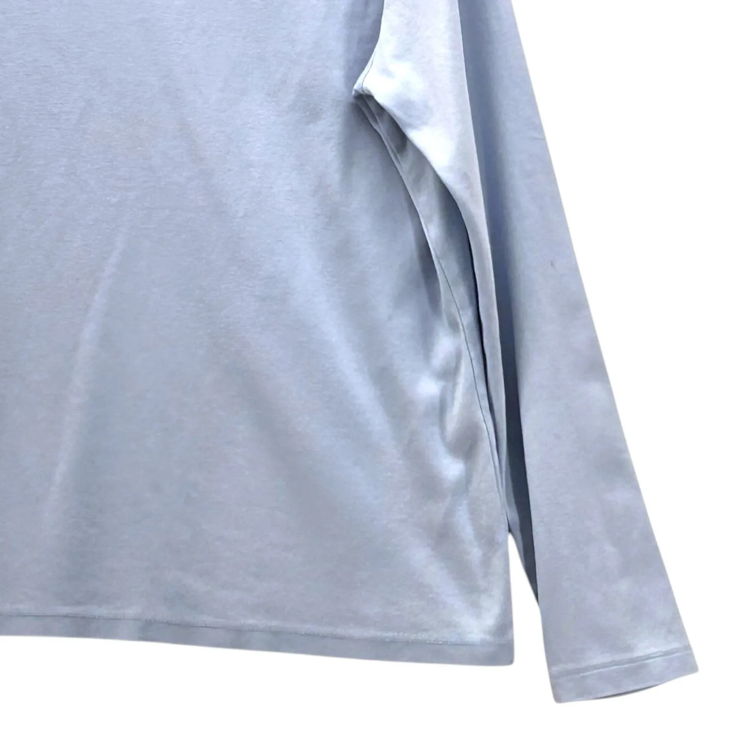 LL Beans Mock Neck‎ Top Blue Large - Image 4