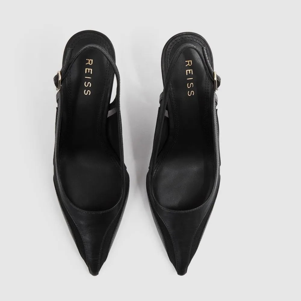 NWOT Reiss Ellie Slingback Pointed Toe Pumps in Black 6.5 - Image 2