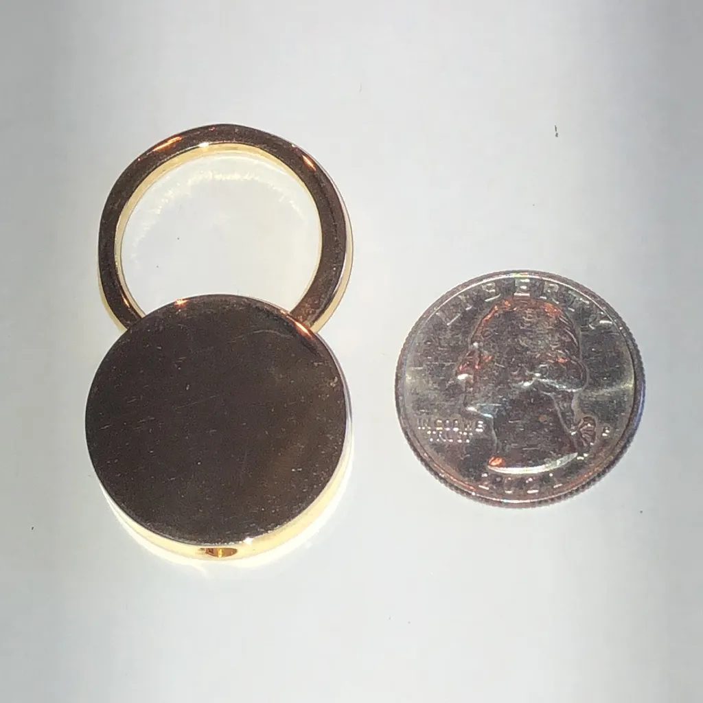 Gold Tone Round Vintage Keychain Key Holder - Image 3