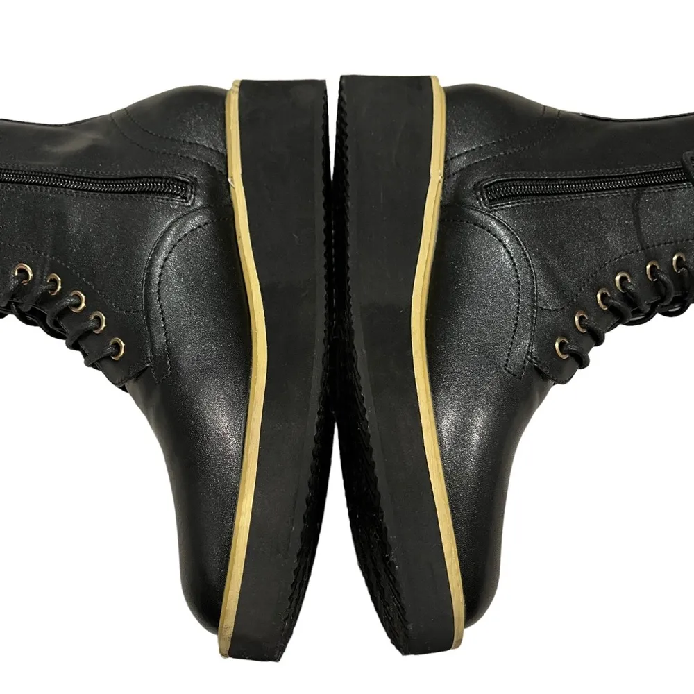 Olivia Miller Lace up Combat Style Platform Boots, Sz 6 - Image 9