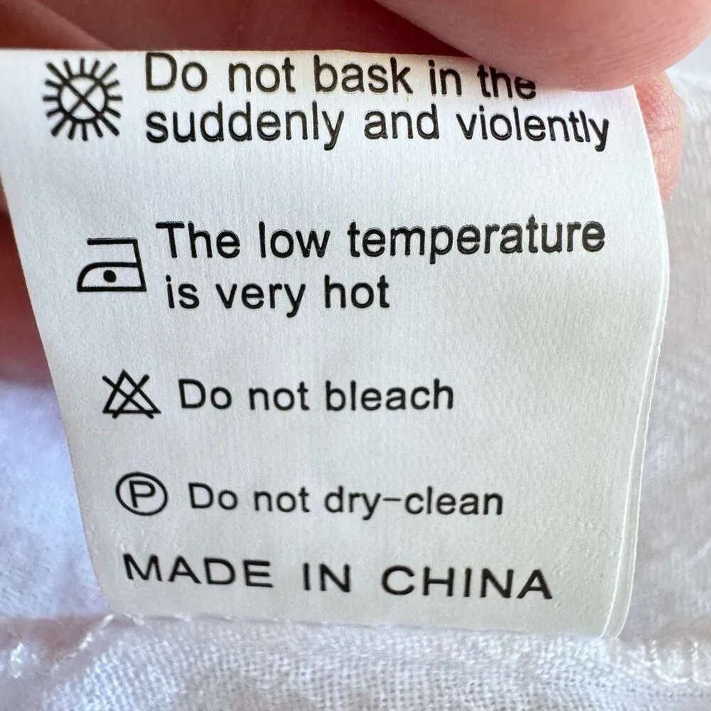 Ouwei White Red Black Embroidered Ethnic Festival Blouse SZ XL #2488 - Image 8