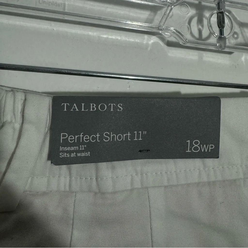 NWT‎ Talbots Perfect Short 11" In White Size 18W Petite - Image 7