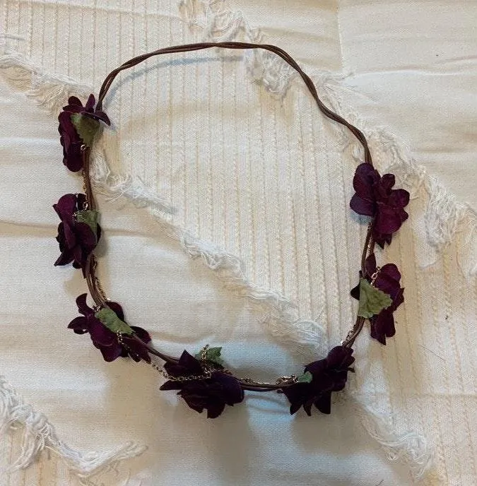 Purple Chain Flower Crown - Image 3