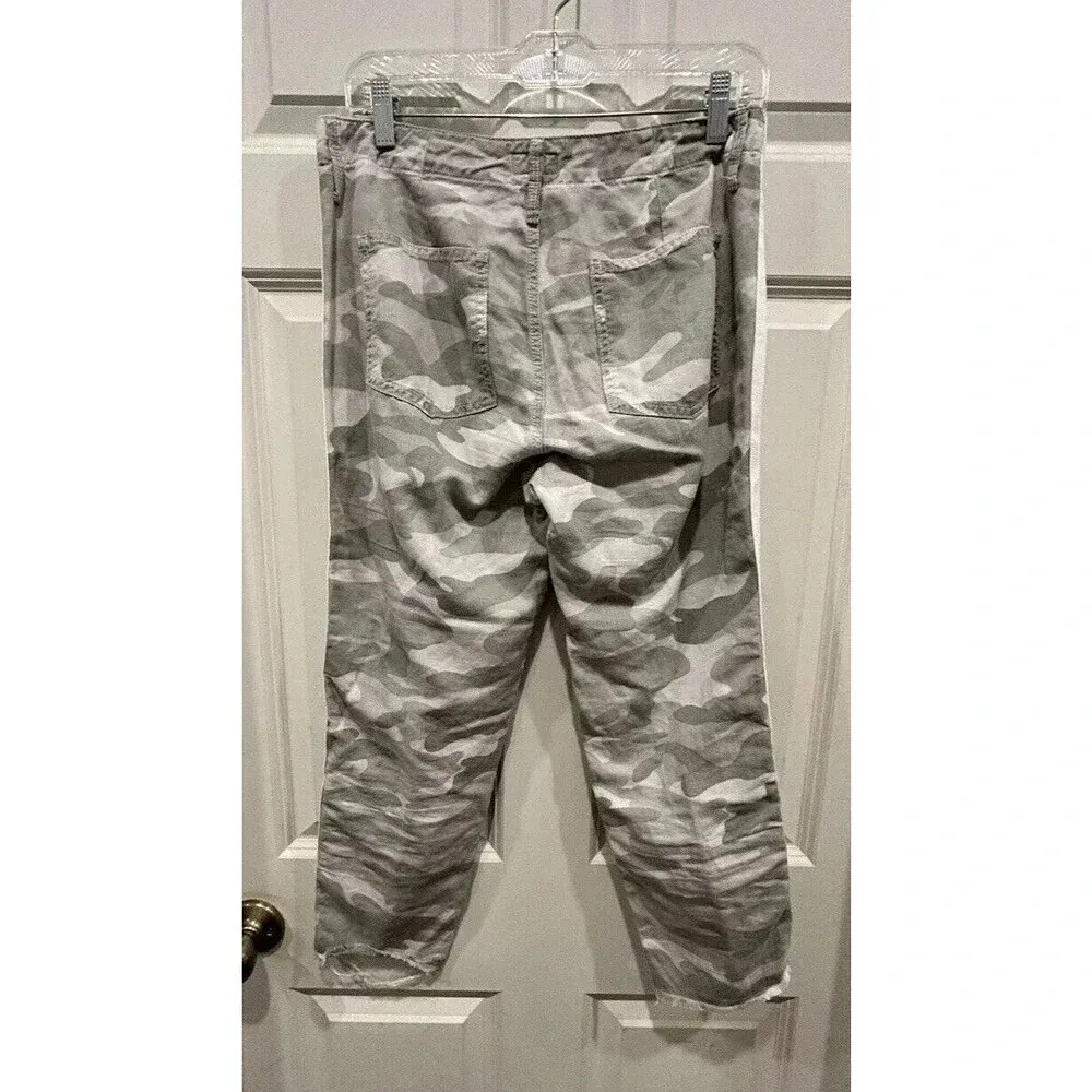 Mother The Shaker Chop Crop Fray Straight Leg Camo Pants Desert Print Size 28‎ - Image 7