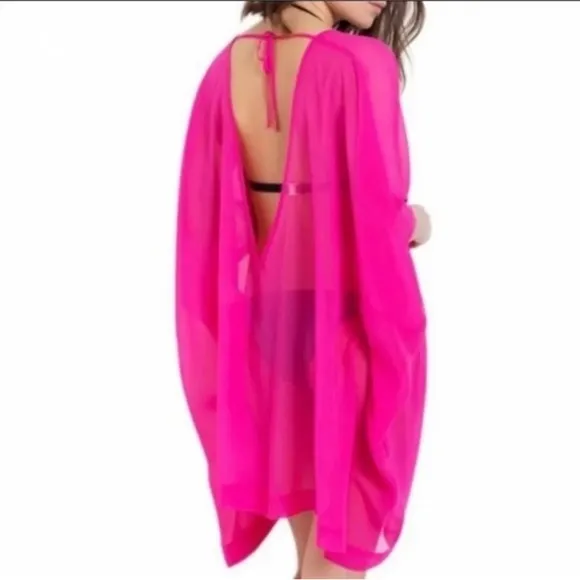NWT $180 L’Agent Agent Provocateur Pink Fuschia Rosana PCruz Swim Kimono CoverUp Size undefined - Image 5