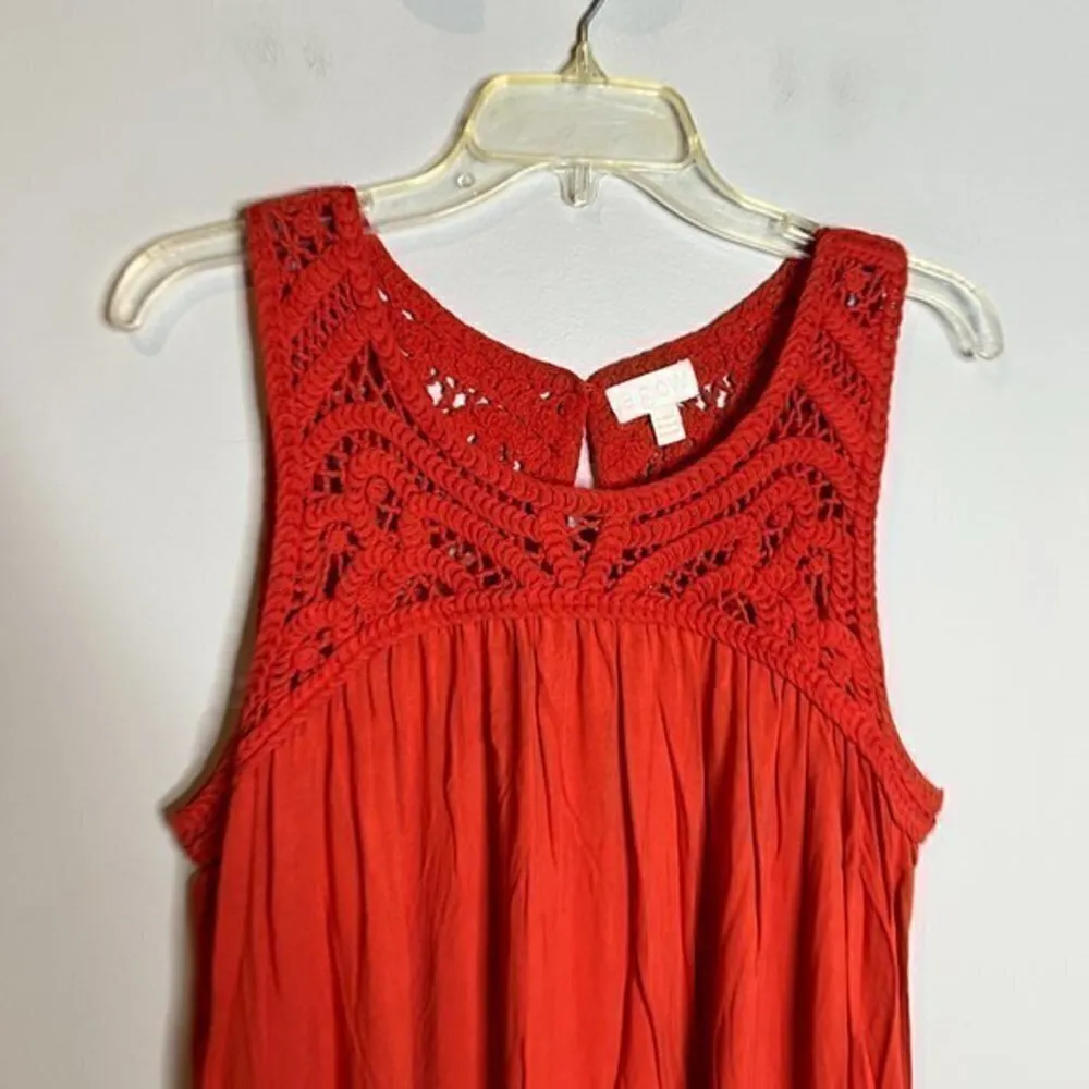 🌺 a:glow red/orange crochet maternity dress - Image 2