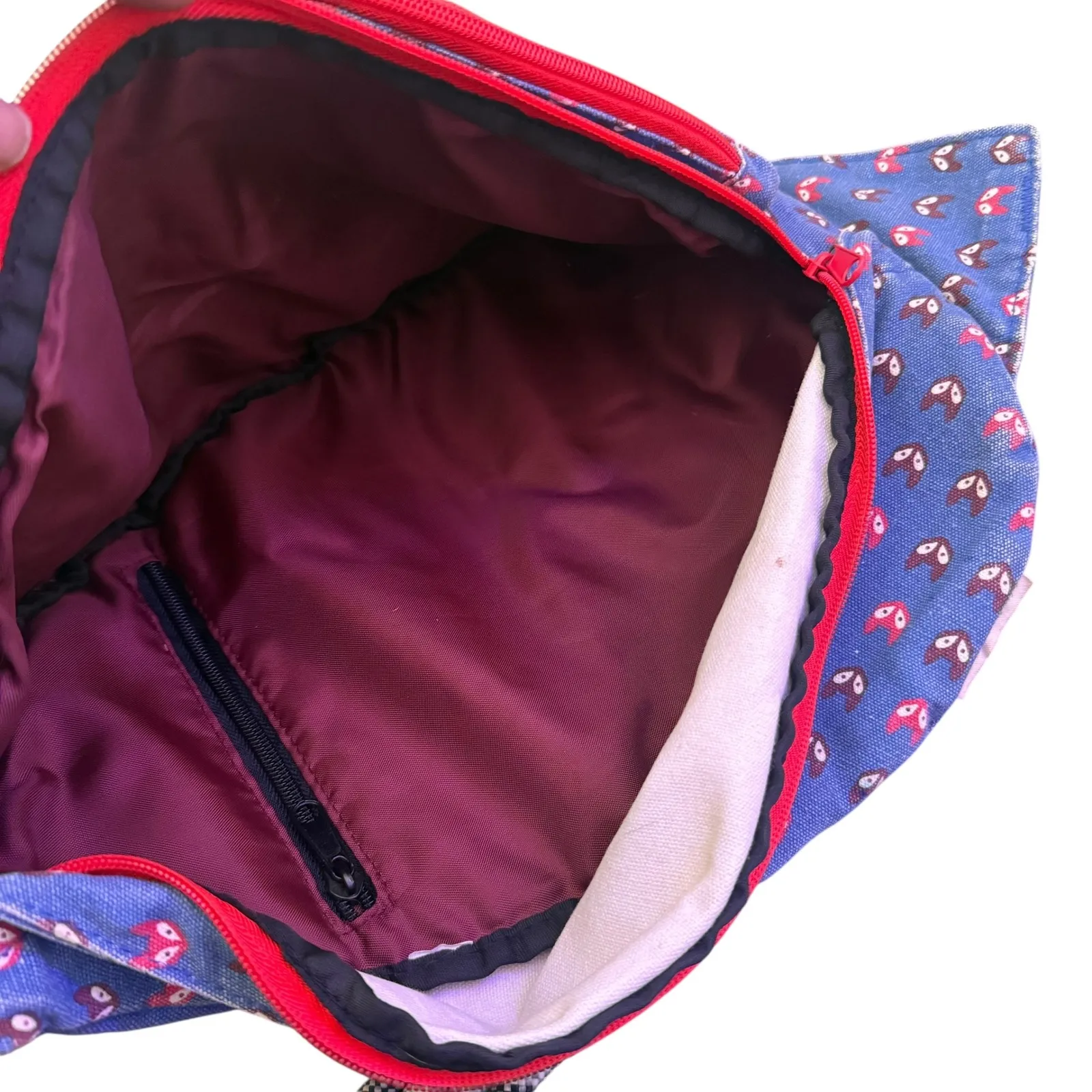 Kavu Bag Rope Sling Crossbody Fox Print Hiking Outdoor Limited Edition‎ Blue - Image 10